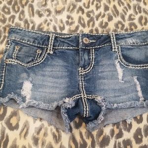 Distressed Jean Shorts